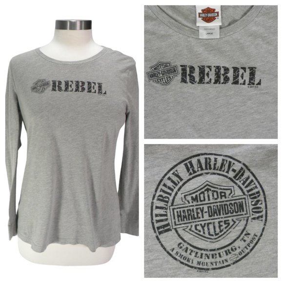 Harley-Davidson Tops - HARLEY-DAVIDSON Rebel Hillbilly Long Sleeve Tee